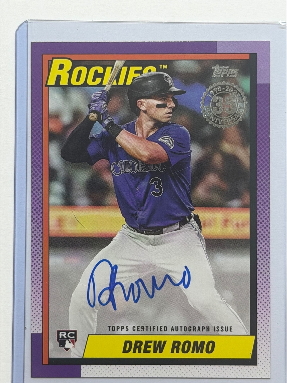 2025 Topps Baseball Drew Romo Rookie Autograph Card